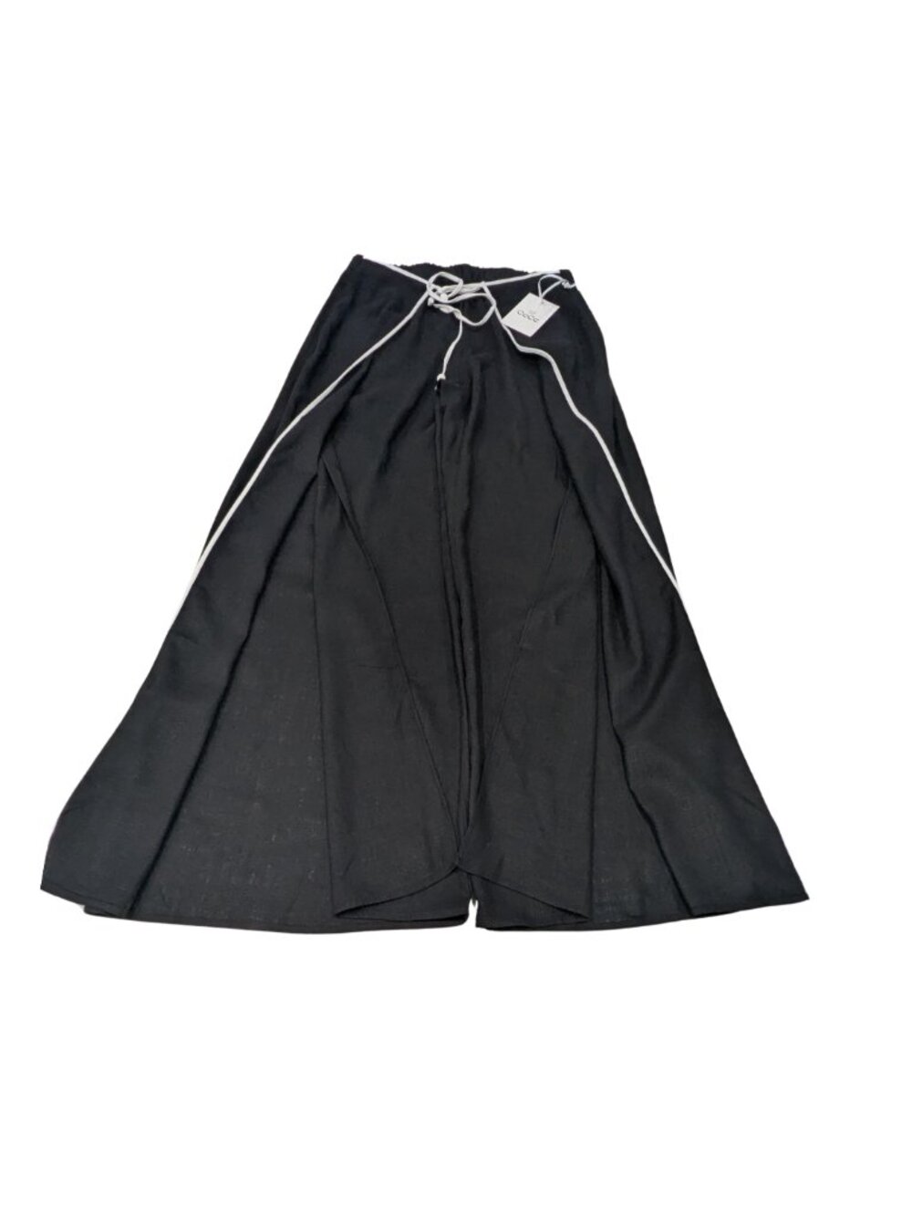 CeCe NWT Black White Piping Wide Leg Palazzo Beach Pants Women S - Picture 4 of 9